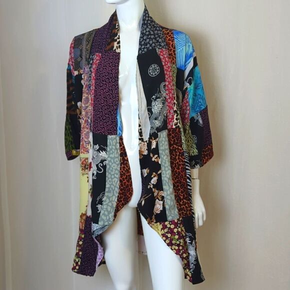 Boho Kimono Heavy Patchwork One Size - Picture 1 of 5